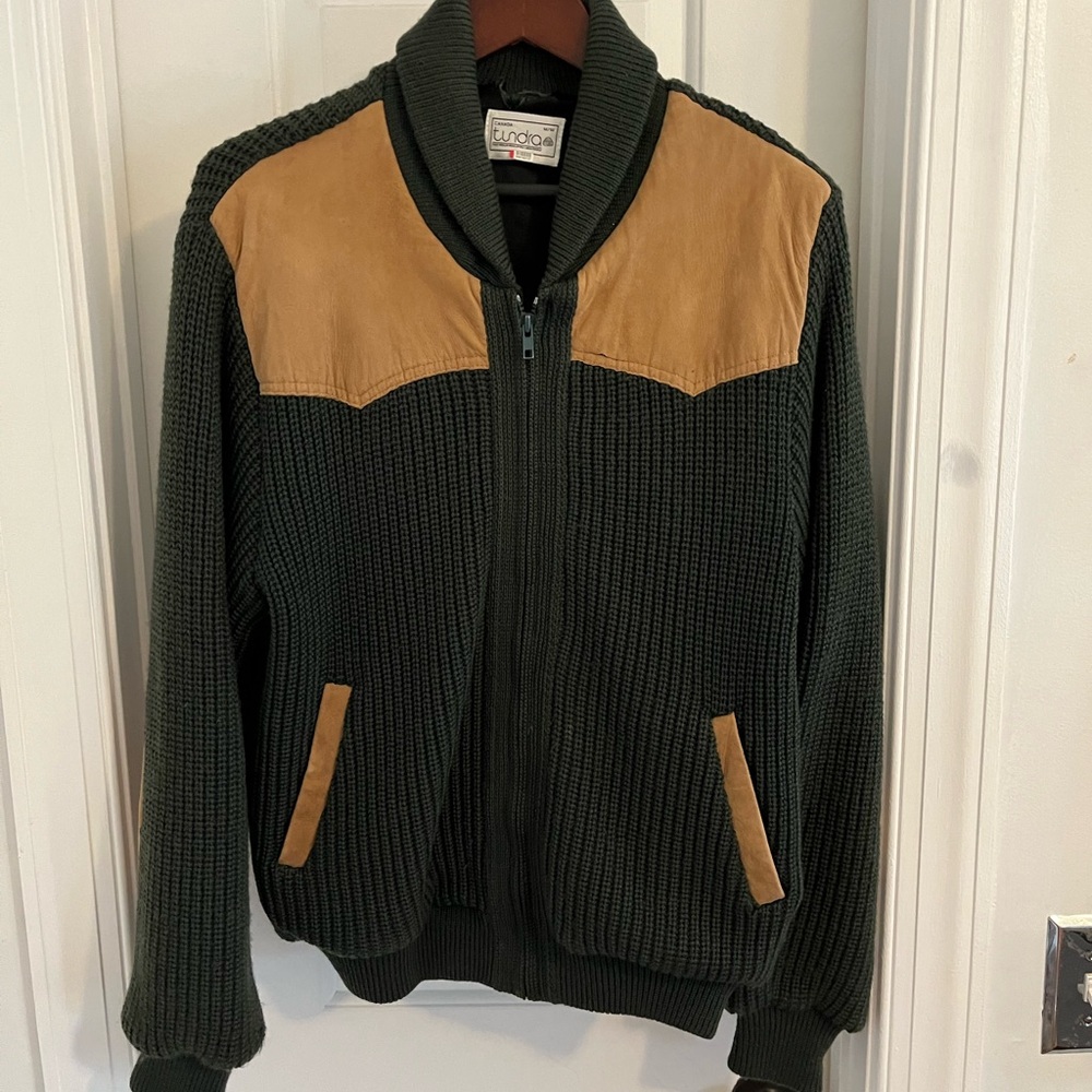 Vintage Tundra Canada Wool Knit Western‎ Jacket 80s/90s (24x28)